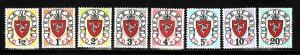 Isle of Man-SC#J1a-8a-postage due set-unused-NH-1973A Questa