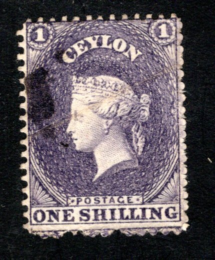 Ceylon #43, F/VF, Used, CV $95.00 ....  1290027