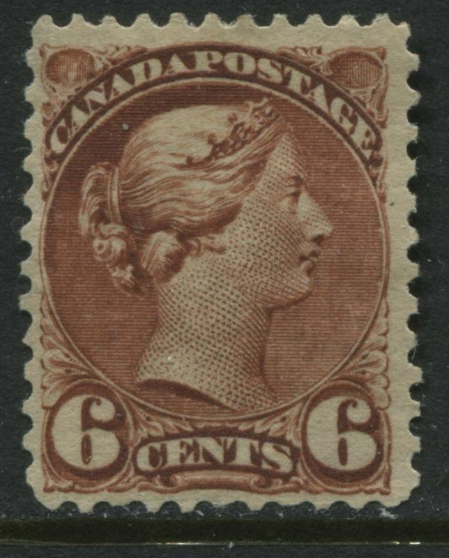 Canada QV 1888 6 cents red brown Small Queen mint o.g.