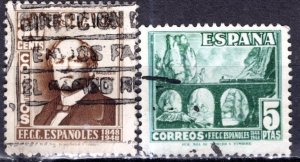 Spain: 1948; Sc. # 758-759, Used Cpl. Set