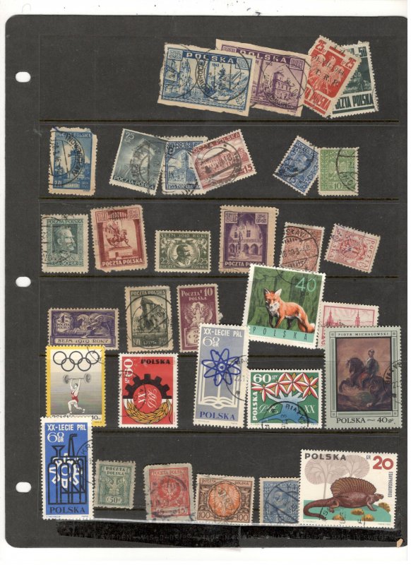 POLAND COLLECTION ON STOCK SHEET, MINT/USED