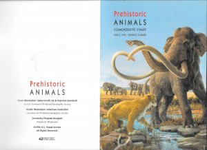 #3077-80 USPS FDC First Day Ceremony Program Prehistoric Animals (12981)