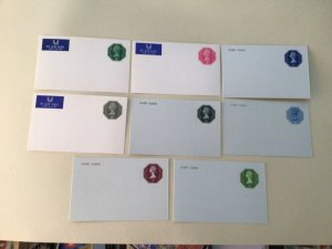GB Stationery postcards 8 mint unused postal cards A10765