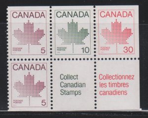 Canada, Maple Leaf (SC# 945a) MNH BOOKLET PANE