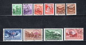 Liechtenstein #O11-O20  Used    VF   CV $462.50 ....   3510418