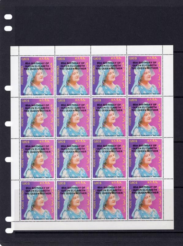 Eritrea 1985 Queen Mother 85th.Birthday Mini-Sheetlet Perforated (16) MNH