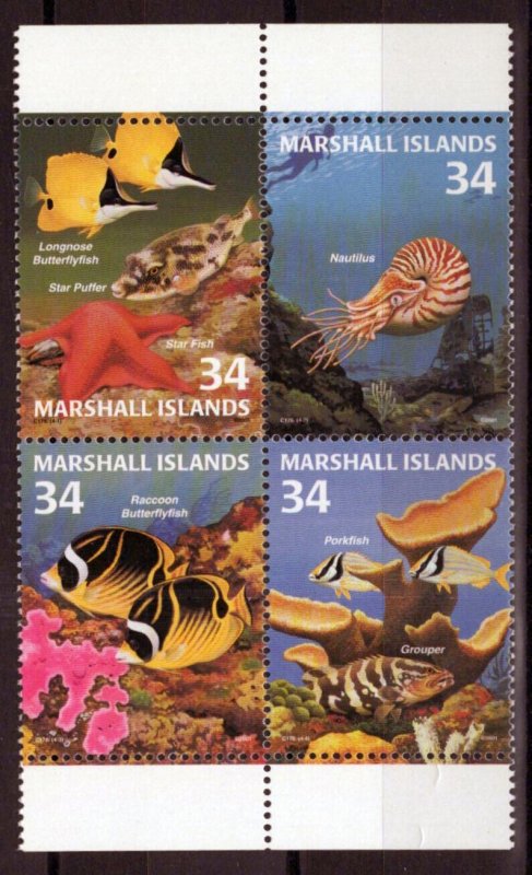 ZAYIX Marshall Islands 782 MNH Marine Life Fish Coral 100323S183M