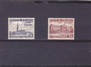 Danzig (Polish Offices) 1K31-32 Mint Hinged