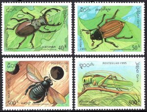 Laos #1243-1246  Insects  1995  MNH