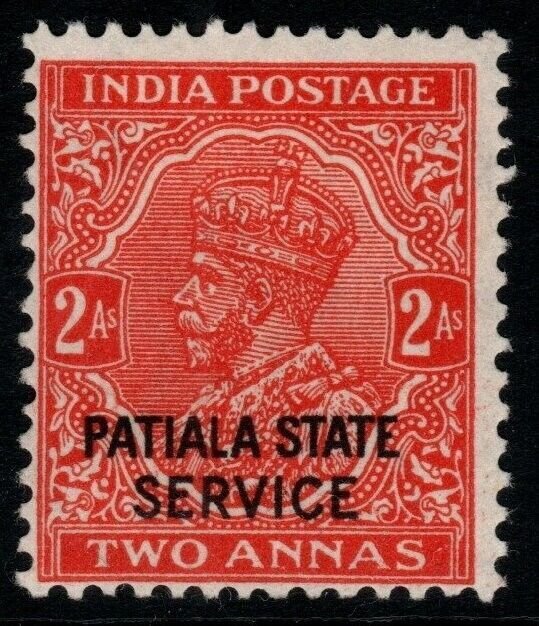 INDIA-PATIALA SGO52 1933 2a VERMILION MTD MINT