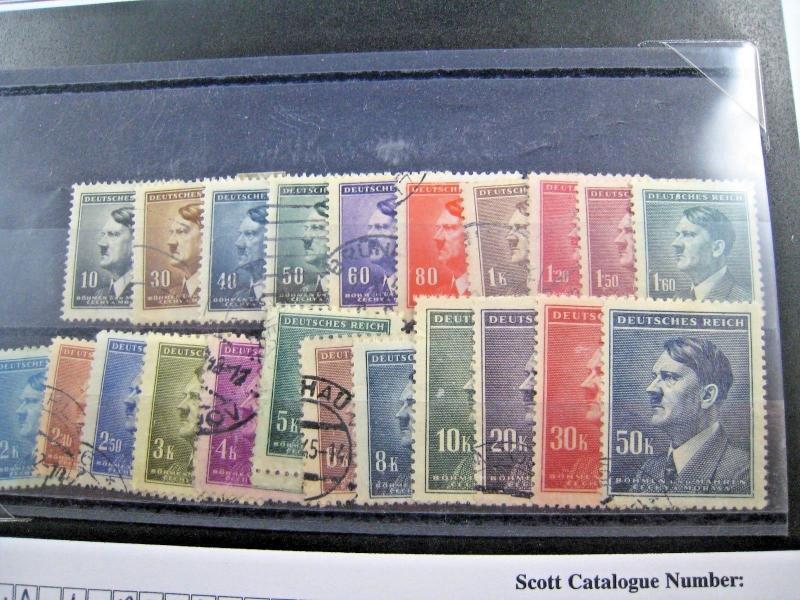 BOHEMIA & MORAVIA  SCOTT #62-83  - 1942  F-VF/Used     (apsB3)