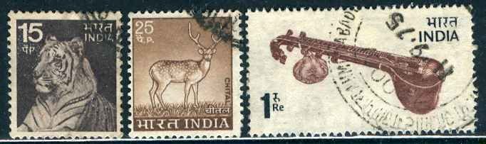 India: 1973; Sc. # 622-624,  Used, Cpl. Set