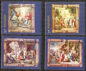 Malta 1977 Art Paintings (I) P.P. Rubens set of 4 MNH