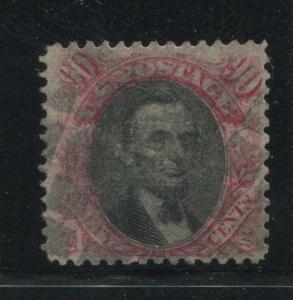 1869 US Stamp #122 90c Used Very Fine Appearing, reperf Cat $2000, cert