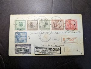 1926 Registered Belgium Belgian Congo Airmail Cover Roi Albert Line