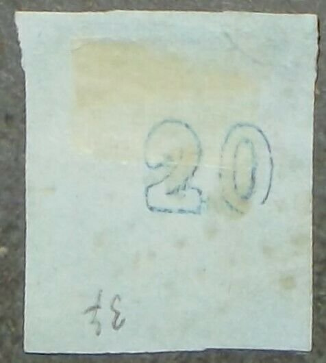 Greece Stamp Scott #47 used Numeral on back side