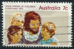 Australia Sc#539 Used, 7c tan & multi, Christmas 1972 (1972)