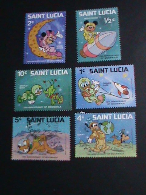 ​DISNEY-ST. LUCIA STAMP- DISNEY CARTOON-SPACE HEROES MINT SET VERY FINE