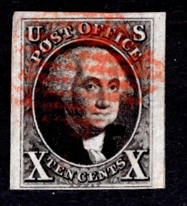 $US Sc#2 used, VF-XF, 3 huge margins, PF Cert., light crease, Cv. $1000