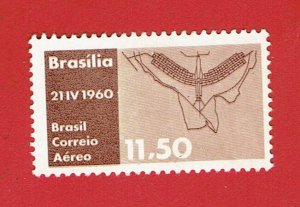 BRAZIL SCOTT#C98 1960 11.5c PLAN OF BRASILIA - MNG/H