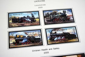 COLOR PRINTED UKRAINE 1992-2010 STAMP ALBUM PAGES (143 illustrated pages)