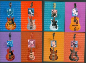 Sweden. 2004 Maximum Card. Complete Set. 8 Card. Rock 54-04. Guitars.