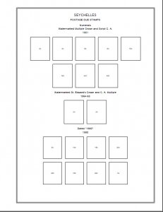 SEYCHELLES STAMP ALBUM PAGES 1890-2011 (137 PDF digital pages)