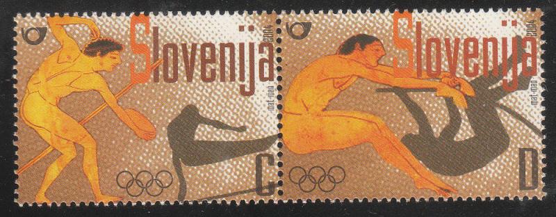 Slovenia: 2004 Summer Olympic Games, Athens 2v se tenant MNH