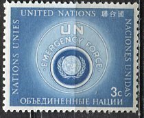 United Nations N.Y.; 1957: Sc. # 53: MNH Redrawn Single Stamp