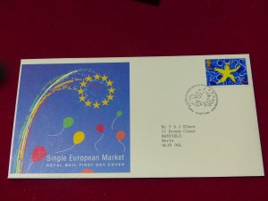 Great Britain First Day Cover 1992 Single European Market - Bureau cancel