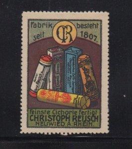 German Advertising Stamp - Since 1807, Christoph Reusch Chicory Factory