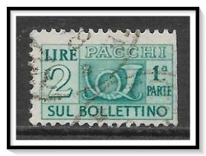 Italy #Q64 Parcel Post Left Half Used