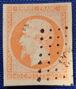 France-Scott #18, Used, Emperor Napoleon III, CV $10.00