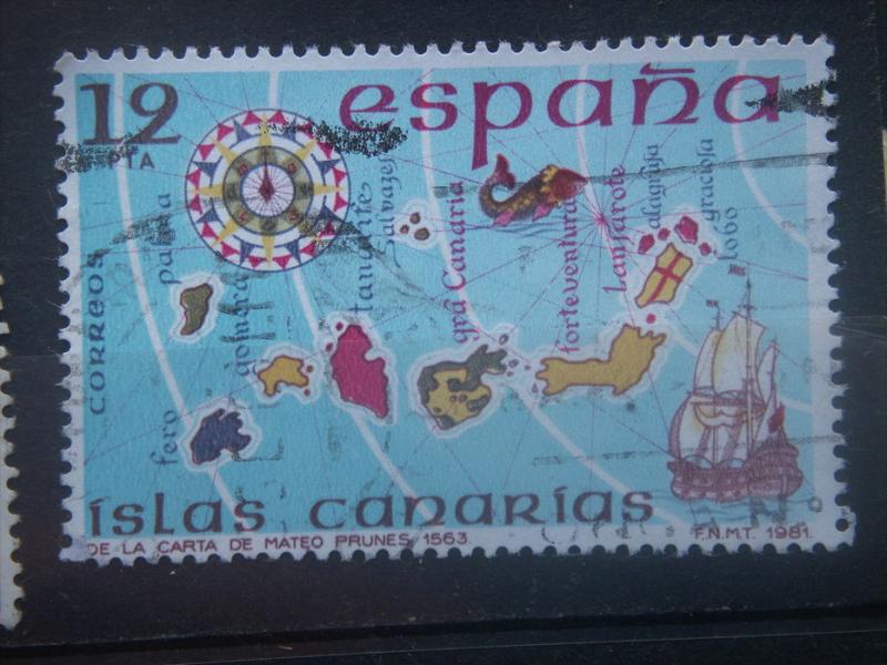 SPAIN, 1981, used 12p, Canary Islds, Scott 2244