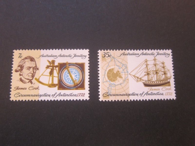 Australia Anarctic 1972 Sc L21-2 Captain Cook set MNH