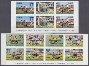 1978 Sao Tome and Principe 551b-54bVB,55b-57bstripx2 1978 FIFA Overprint 70,00 €