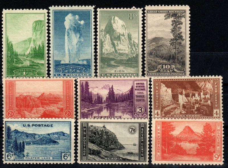 US #740-9 MNH CV $15.95 (X1462)