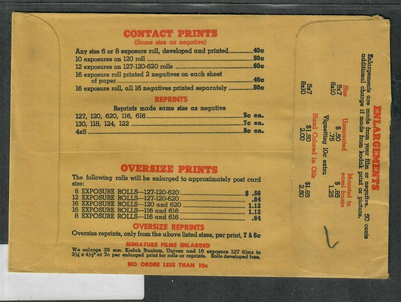 1950 Prexie Cover 1c Washington Coil Pair Kansas City MO, Rhodes Photo Adv #2