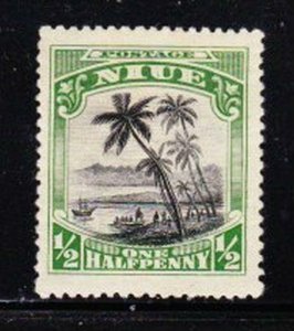 Album Treasures Niue Scott # 35  1/2p Landing of Captain Cook Mint Hinged