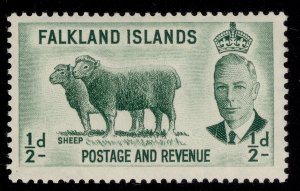 Falkland Islands Gvi SG172, D Green, M Mint Green-