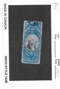 30c 2nd Issue Revenue Tax Stamp, Sc # R113, used. Nice Canx (55901)