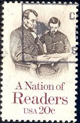 Lincoln, Son Tad, Nation of Readers, USA stamp SC#2106 used