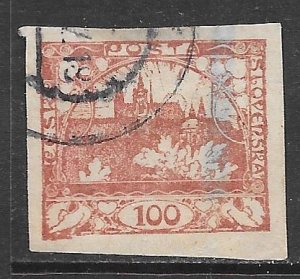 Czechoslovakia 8: 100h Hradcany, Prague, used, imperf