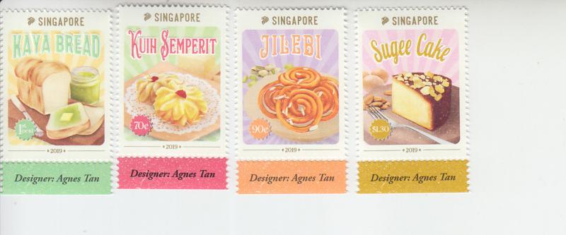 2019 Singapore Traditional Confections (4) (Scott 1963-66) MNH