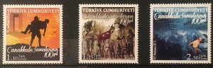 Turkey 2015 MNH Stamps Scott 3427-3429 Army I World War Battle of Gallipoli