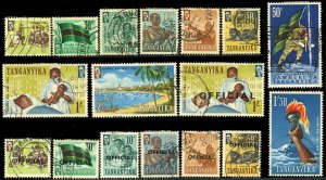 Tanganyika Postage Official Stamp Collection Africa Used