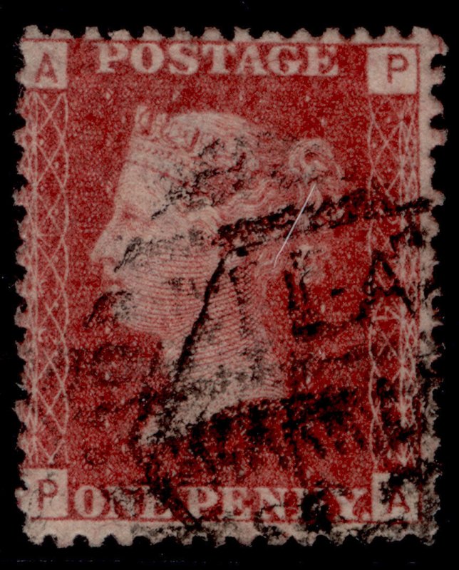 GB QV SG43, 1d rose-red PLATE 224, FINE USED. Cat £65. PA
