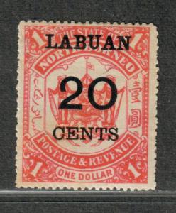 Labuan Sc#60 M/H/F-VF, Cv. $52.50