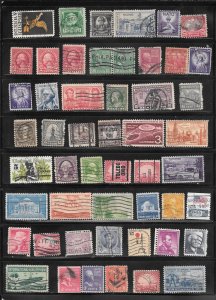 #428 My Page of Used US. Stamps Collection / Lot