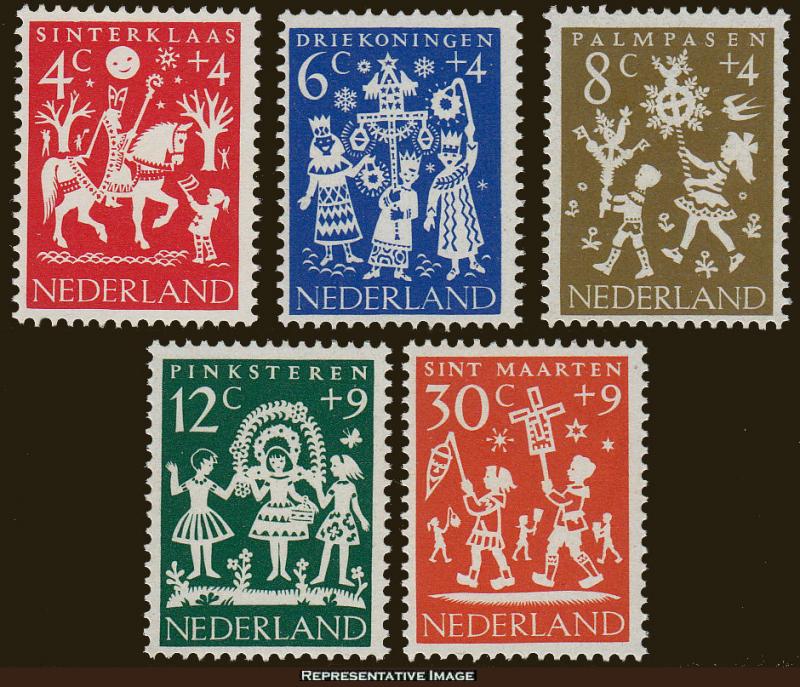 Netherlands Scott B358-B362 Mint never hinged.